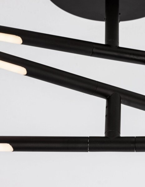 LED Deckenleuchte Schwarz 84 x 77 cm dimmbar schwenkbar