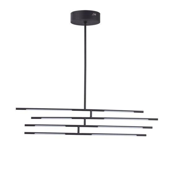 LED Deckenleuchte dimmbar Schwarz 84 x 80 cm schwenkbar