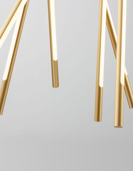 LED Hängelampe in Gold Ø 85 cm dimmbar Design Metall 5397 lm