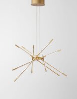 LED Hängelampe in Gold Ø 85 cm dimmbar Design...