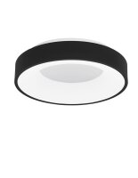 LED Deckenleuchte Schwarz &Oslash; 38 cm dimmbar rund warmwei&szlig;