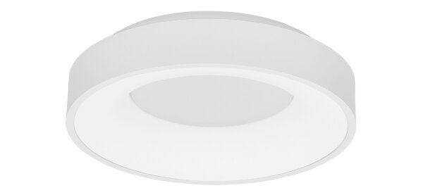LED Deckenlampe Ø 38 cm Weiß dimmbar rund warmweiß flach