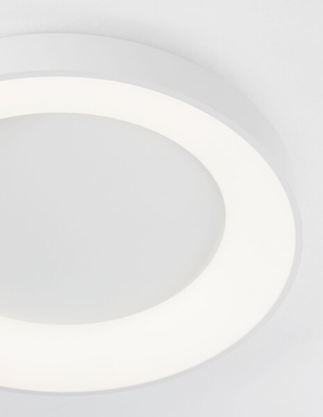 LED Deckenleuchte dimmbar Weiß Ø 60 cm rund warmweiß flach