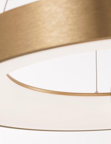 LED Kronleuchter Ø 60 cm dimmbar in Gold gebürstet Ring