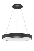 LED H&auml;ngeleuchte Schwarz &Oslash; 60 cm dimmbar Ring warmwei&szlig;