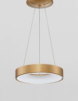 LED Pendelleuchte Ring in Gold gebürstet Ø 38...