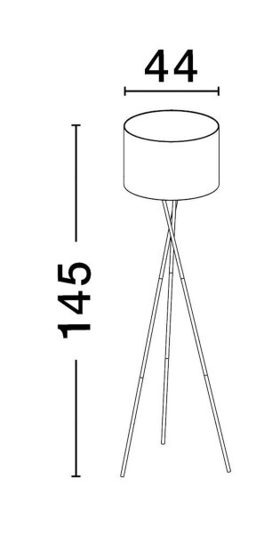 Stehlampe Up Down E27 145 cm Schwarz Stoffschirm PIPER