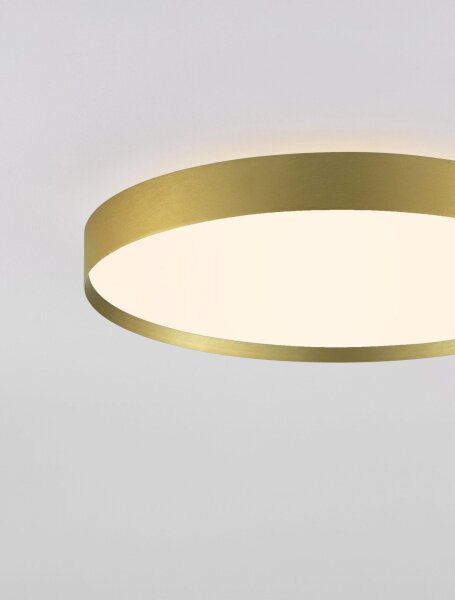 LED Deckenleuchte in Gold Ø 50 cm dimmbar rund CCT flach
