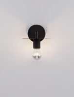 Wandleuchte Metall E27 Schwarz 15,5 cm hoch POSEY Modern