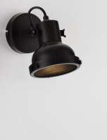 Wandlampe GU10 21 cm hoch Schwarz Retro Metall POTTER