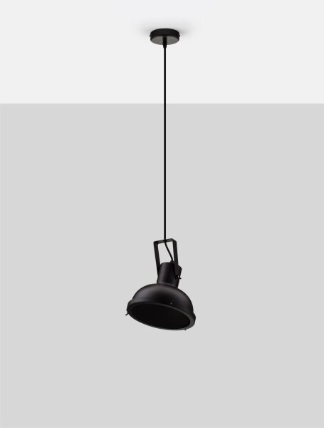 Hängelampe Retro Schwarz Ø 22 cm E27 Metall POTTER