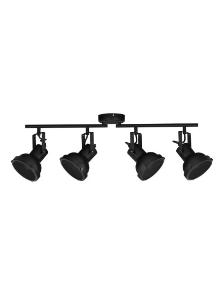 Deckenlampe Schwarz 67 cm lang GU10 schwenkbar Retro Metall