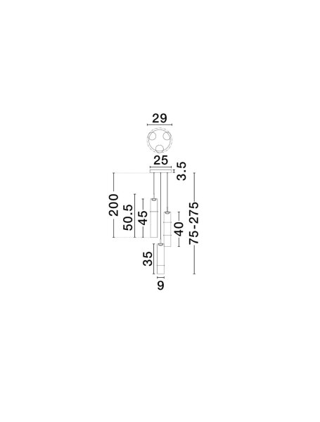 LED Hängeleuchte Schwarz Mokka 29 cm breit höhenverstellbar