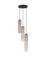LED Hängeleuchte Schwarz Mokka 29 cm breit...