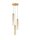 LED Pendelleuchte Rauchglas in Gold Cognac 29 cm breit