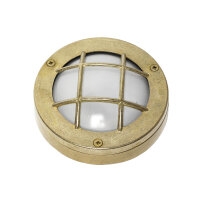 Messing Wandlampe rund IP64 Maritim Außenbereich