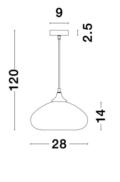 Pendelleuchte E27 Ø 28 cm Schwarz höhenverstellbar Retro