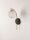 Wandlampe rund G9 34 cm hoch in Schwarz Weiß Gold Retro Glas