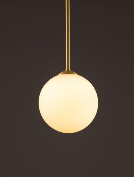 Hängelampe Retro in Schwarz Weiß Gold Ø 11 cm G9 Glas rund