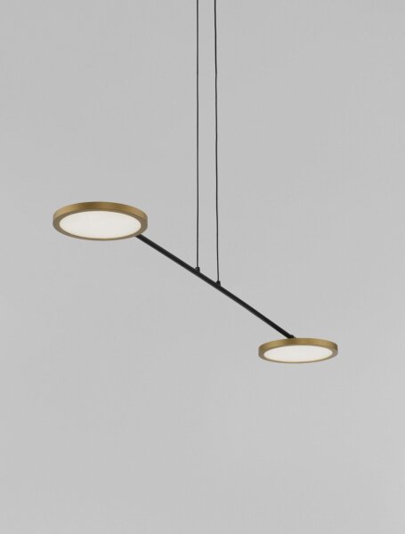 LED Pendelleuchte 100 cm lang Schwarz dimmbar Metall Modern