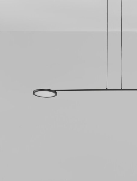 LED Hängelampe Schwarz 100 cm lang dimmbar Metall 2 flammig