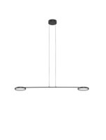 LED H&auml;ngelampe Schwarz 100 cm lang dimmbar Metall 2 flammig