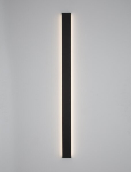 LED Wandlampe Up Down 120 cm breit Schwarz Minimalistisch