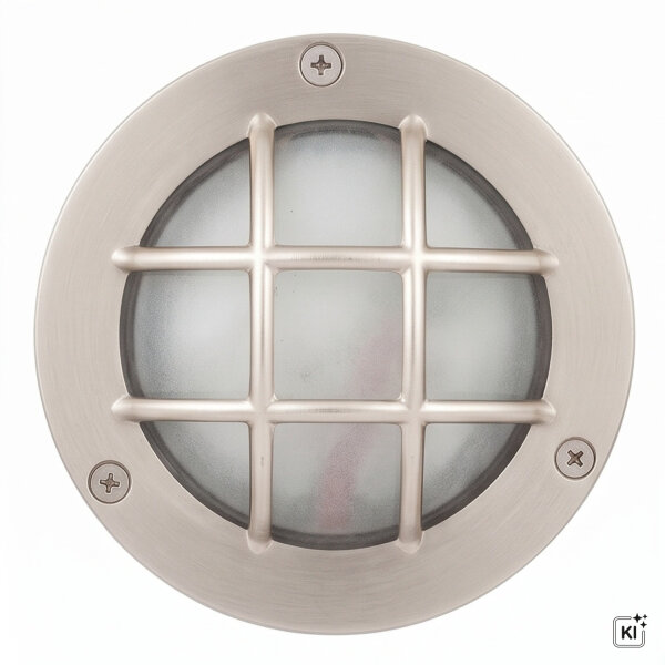 Kleine Wandleuchte AGIA Nickel Maritim Echt-Messing