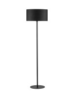 Moderne Stehlampe Schwarz E27 165 cm Stoff Fu&szlig;schalter