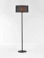 Moderne Stehlampe Schwarz E27 165 cm Stoff Fußschalter