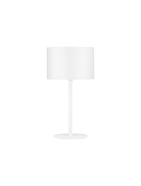 Tischlampe Weiß Stoffschirm E27 58 cm Kabelschalter Modern