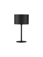 Moderne Tischleuchte Schwarz E27 58 cm Stoff Kabelschalter