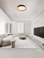 LED Deckenlampe rund Ø 60 cm Schwarz dimmbar...