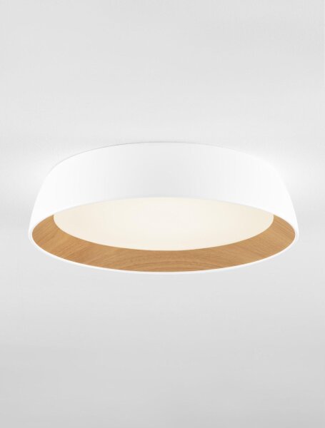 LED Deckenleuchte Weiß Ø 45 cm dimmbar rund warmweiß REMY