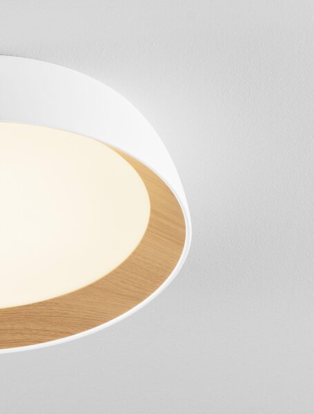 LED Deckenleuchte Weiß Ø 45 cm dimmbar rund warmweiß REMY