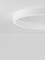 LED Deckenlampe Weiß 80 cm lang dimmbar Ring...