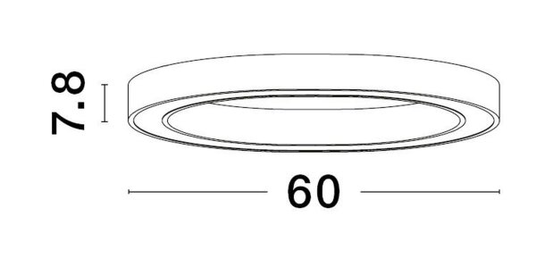 LED Deckenleuchte in Bronze 60 cm lang dimmbar Ring warmweiß