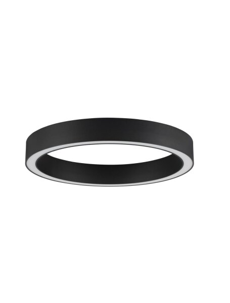 LED Deckenlampe 60 cm lang Schwarz dimmbar Ring warmweiß