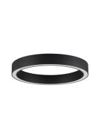 LED Deckenlampe 60 cm lang Schwarz dimmbar Ring warmwei&szlig;