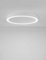 LED Deckenleuchte dimmbar Weiß 60 cm lang Ring...