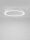 LED Deckenleuchte dimmbar Weiß 60 cm lang Ring warmweiß