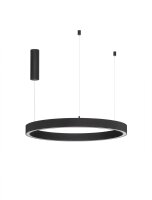 LED H&auml;ngeleuchte Schwarz &Oslash; 80 cm dimmbar Ring warmwei&szlig;