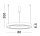 LED Hängeleuchte Schwarz Ø 80 cm dimmbar Ring warmweiß