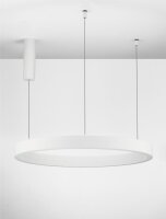 Runder LED Kronleuchter Ø 80 cm Weiß dimmbar...
