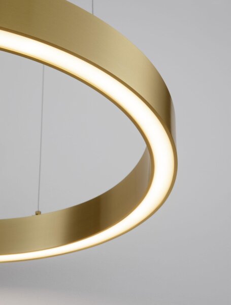 LED Pendelleuchte Ring in Bronze Ø 60 cm dimmbar warmweiß
