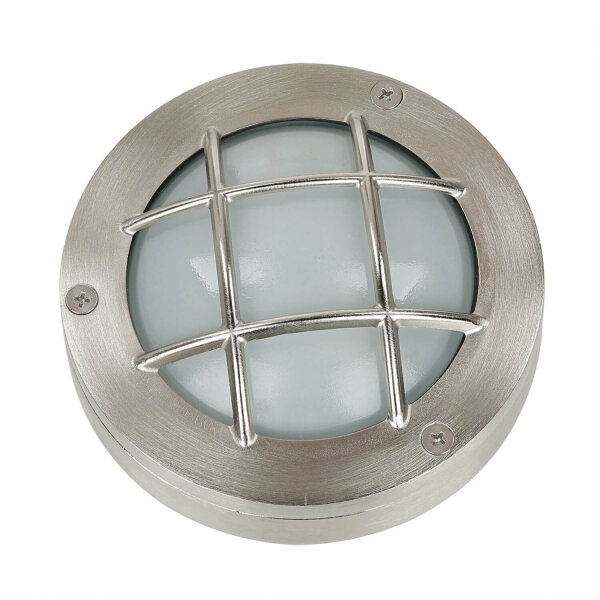 Wandlampe Außen Rustikal Nickel Echt-Messing rund