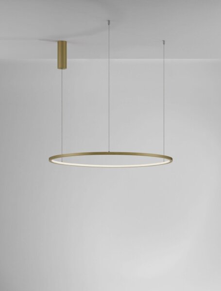 LED Pendelleuchte Ring Ø 80 cm in Gold dimmbar warmweiß