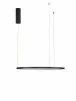 Runde LED Pendelleuchte Schwarz Ø 60 cm dimmbar...