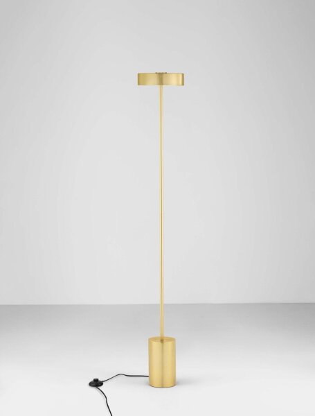 LED Stehlampe in Gold 135 cm warmweiß RUBY Aluminium Modern