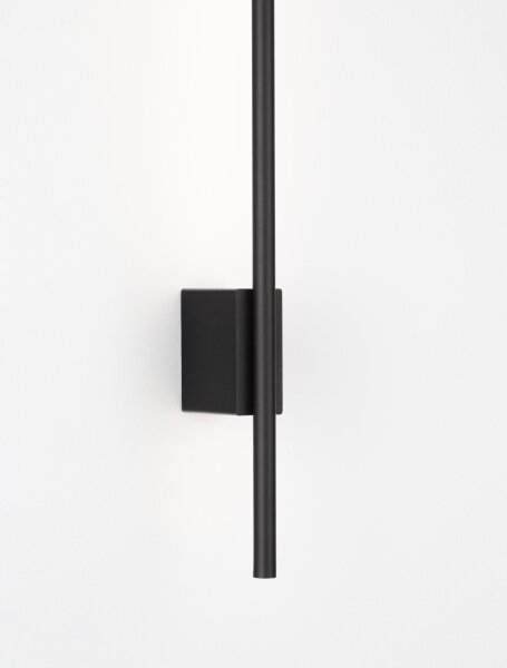 LED Wandlampe 60 cm hoch Schwarz warmweiß RUFUS Aluminium